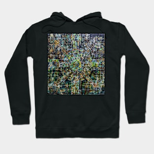 Interlocking Abstract Geometric Figures Dimensions Hoodie